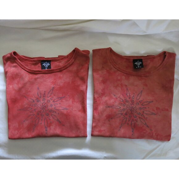 2 Preowned prAna USA Cotton Tees Tie Dye Mandala XL but run small - Picture 14 of 15